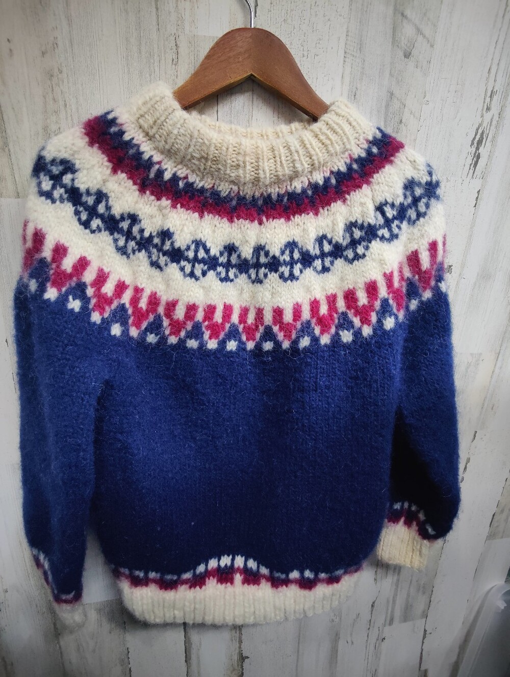 Vintage Circular Yoke Fair Isle Sweater Women's Medium